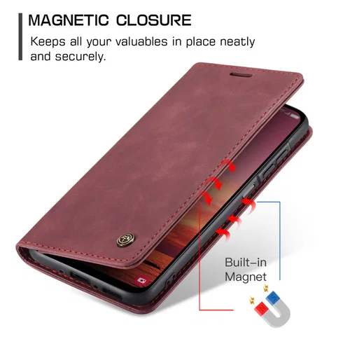 CaseMe 013 Samsung Galaxy A17 Hoesje Book Case met Standaard Rood afbeelding 5
