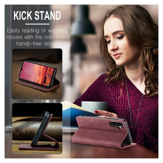 CaseMe 013 Samsung Galaxy A17 Hoesje Book Case met Standaard Rood afbeelding 6