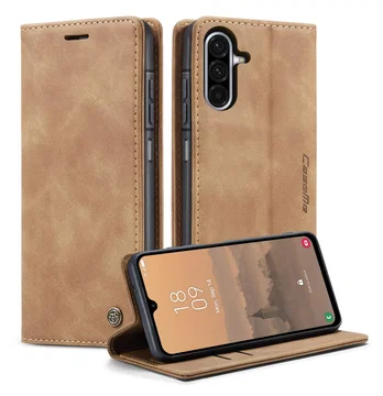 CaseMe 013 Samsung Galaxy A17 Hoesje Book Case met Standaard Bruin