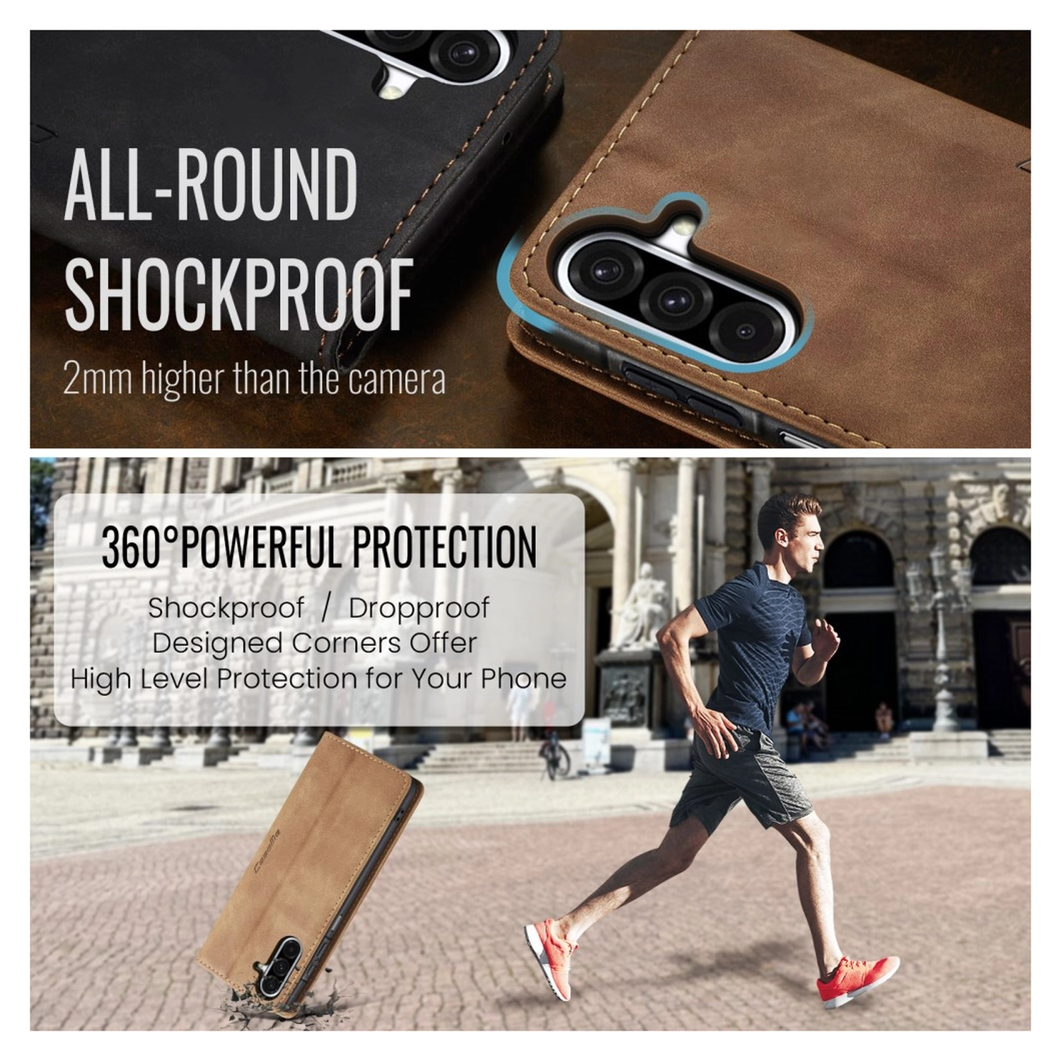 CaseMe 013 Samsung Galaxy A17 Hoesje Book Case met Standaard Bruin afbeelding 7