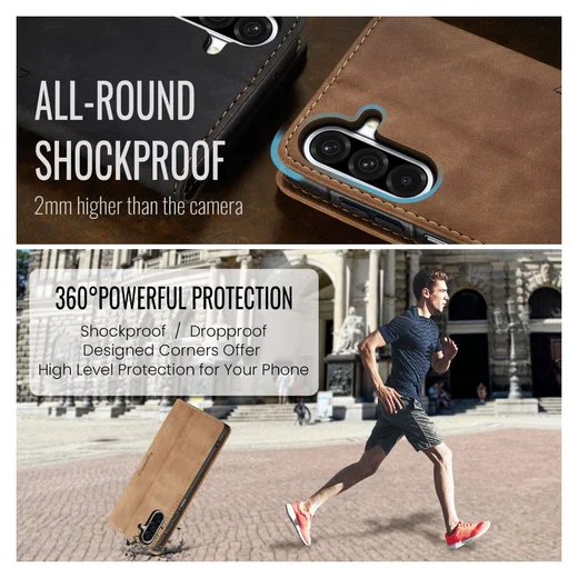 CaseMe 013 Samsung Galaxy A17 Hoesje Book Case met Standaard Bruin afbeelding 7