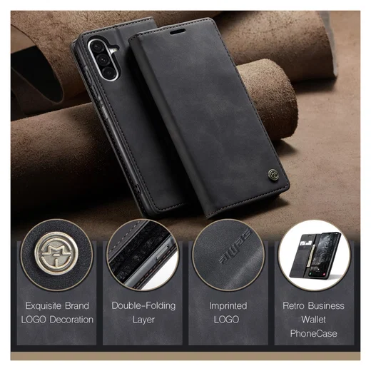 CaseMe 013 Samsung Galaxy A17 Hoesje Book Case met Standaard Zwart afbeelding 10