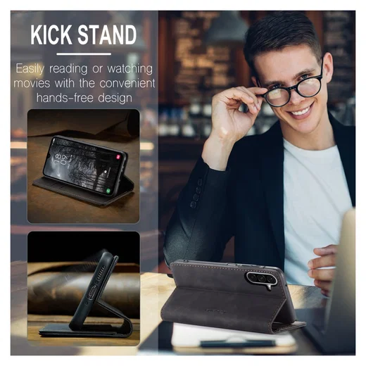 CaseMe 013 Samsung Galaxy A17 Hoesje Book Case met Standaard Zwart afbeelding 6