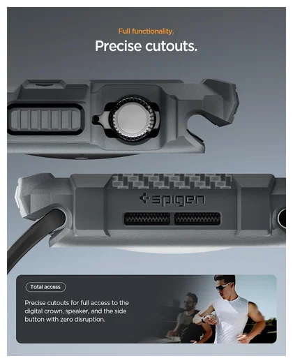 Spigen Rugged Armor 2  - Apple Watch 11/10 46MM Hoesje Bumper Case - Grijs afbeelding 6