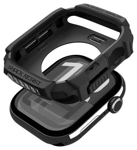 Spigen Rugged Armor 2  - Apple Watch 11/10 42MM Hoesje Bumper Case - Matte Zwart afbeelding 13