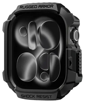 Spigen Rugged Armor 2  - Apple Watch 11/10 46MM Hoesje Bumper Case - Matte Zwart