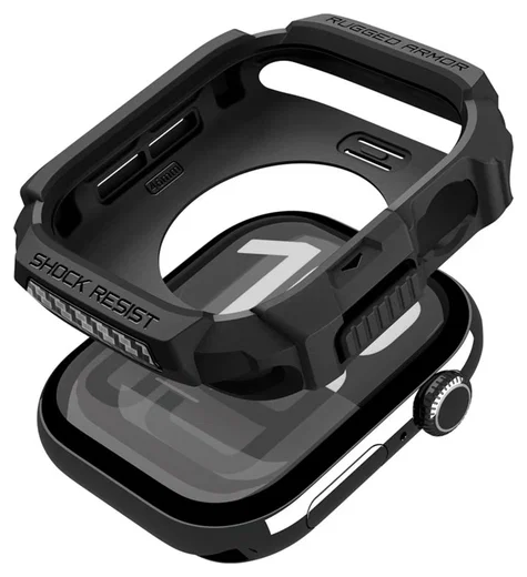 Spigen Rugged Armor 2  - Apple Watch 11/10 46MM Hoesje Bumper Case - Matte Zwart afbeelding 12