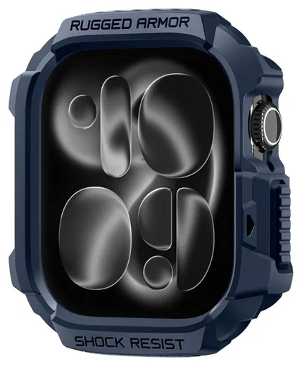 Spigen Rugged Armor 2  - Apple Watch 11/10 42MM Hoesje Bumper Case - Blauw afbeelding 1