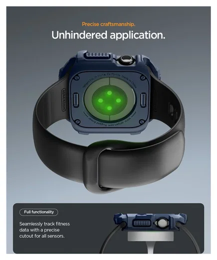 Spigen Rugged Armor 2  - Apple Watch 11/10 42MM Hoesje Bumper Case - Blauw afbeelding 5