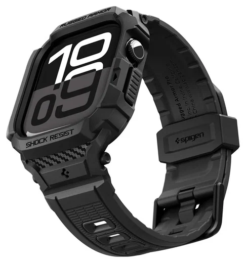 Spigen Rugged Armor Pro 2 - Apple Watch 11/10 46MM - Hoesje en Bandje - Zwart afbeelding 12