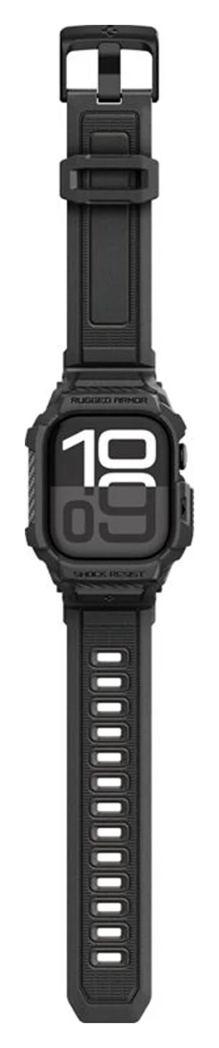 Spigen Rugged Armor Pro 2 - Apple Watch 11/10 46MM - Hoesje en Bandje - Zwart afbeelding 9