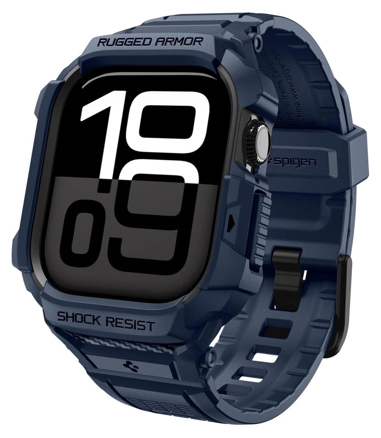 Spigen Rugged Armor Pro 2 - Apple Watch 11/10 42MM - Hoesje en Bandje - Blauw afbeelding 1