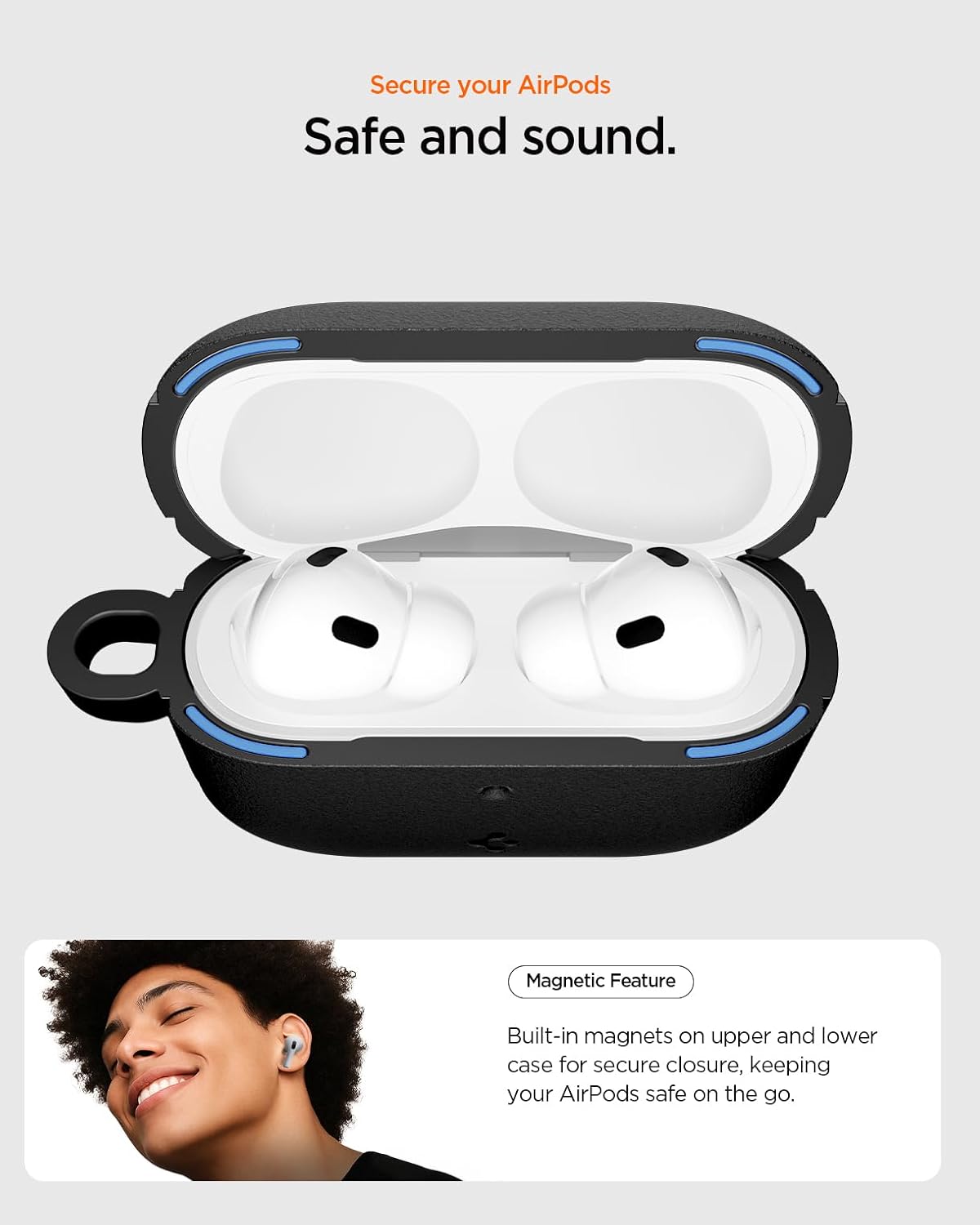 Spigen Vault AirPods Pro 3 (2025) Hoesje met Magneetsluiting Zwart afbeelding 5