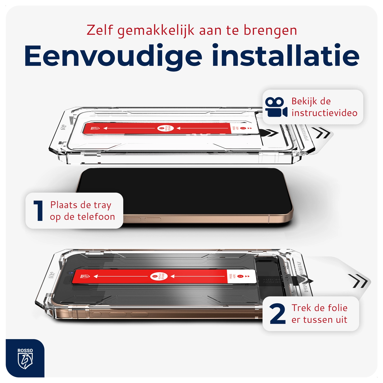 Rosso Samsung Galaxy S25 FE Tempered Glass met Installatietray Dust Removal afbeelding 2