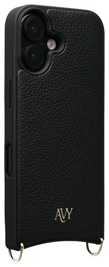 AVY Apple iPhone 17 Hoesje met Koord Haakjes MagSafe Leer Zwart afbeelding 10
