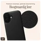 AVY Apple iPhone 17 Hoesje met Koord Haakjes MagSafe Leer Zwart afbeelding 7