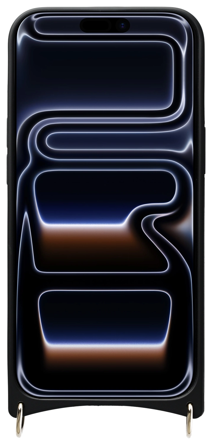 AVY Apple iPhone 17 Pro Max Hoesje met Koord Haakjes MagSafe Leer Zwart afbeelding 9