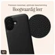 AVY Apple iPhone 16 Hoesje met Koord Haakjes MagSafe Leer Zwart afbeelding 7