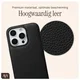 AVY Apple iPhone 16 Pro Max Hoesje met Koord Haakjes MagSafe Leer Zwart afbeelding 7