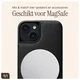 AVY Apple iPhone 15 Hoesje met Koord Haakjes MagSafe Leer Zwart afbeelding 8