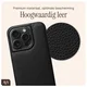 AVY Apple iPhone 15 Pro Hoesje met Koord Haakjes MagSafe Leer Zwart afbeelding 7