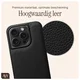 AVY Apple iPhone 14 Pro Hoesje met Koord Haakjes MagSafe Leer Zwart afbeelding 7