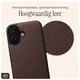 AVY Apple iPhone 17 Hoesje met Koord Haakjes MagSafe Leer Chocolate afbeelding 7