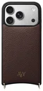AVY Apple iPhone 17 Pro Hoesje met Koord Haakjes MagSafe Leer Chocolate