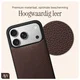 AVY Apple iPhone 17 Pro Hoesje met Koord Haakjes MagSafe Leer Chocolate afbeelding 7