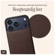 AVY Apple iPhone 17 Pro Max Hoesje met Koord Haakjes MagSafe Leer Chocolate afbeelding 6
