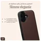 AVY Apple iPhone 16 Hoesje met Koord Haakjes MagSafe Leer Chocolate afbeelding 9