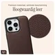 AVY Apple iPhone 16 Pro Hoesje met Koord Haakjes MagSafe Leer Chocolate afbeelding 7