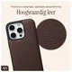AVY Apple iPhone 16 Pro Max Hoesje met Koord Haakjes MagSafe Leer Chocolate afbeelding 7