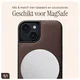 AVY Apple iPhone 14 / 13 Hoesje met Koord Haakjes MagSafe Leer Chocolate afbeelding 7