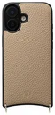 AVY Apple iPhone 16 Hoesje met Koord Haakjes MagSafe Leer Beige