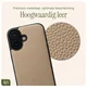 AVY Apple iPhone 16 Hoesje met Koord Haakjes MagSafe Leer Beige afbeelding 7
