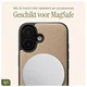 AVY Apple iPhone 16 Hoesje met Koord Haakjes MagSafe Leer Beige afbeelding 8