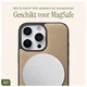 AVY Apple iPhone 16 Pro Max Hoesje met Koord Haakjes MagSafe Leer Beige afbeelding 8