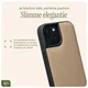 AVY Apple iPhone 15 Hoesje met Koord Haakjes MagSafe Leer Beige afbeelding 9