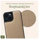 AVY Apple iPhone 14 / 13 Hoesje met Koord Haakjes MagSafe Leer Beige afbeelding 6