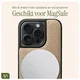 AVY Apple iPhone 14 Pro Hoesje met Koord Haakjes MagSafe Leer Beige afbeelding 8