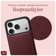 AVY Apple iPhone 17 Pro Hoesje met Koord Haakjes MagSafe Leer Burgundy afbeelding 7