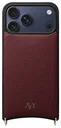 AVY Apple iPhone 17 Pro Max Hoesje met Koord Haakjes MagSafe Leer Burgundy