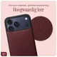 AVY Apple iPhone 17 Pro Max Hoesje met Koord Haakjes MagSafe Leer Burgundy afbeelding 6