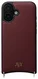 AVY Apple iPhone 16 Hoesje met Koord Haakjes MagSafe Leer Burgundy