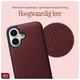 AVY Apple iPhone 16 Hoesje met Koord Haakjes MagSafe Leer Burgundy afbeelding 7