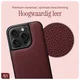 AVY Apple iPhone 15 Pro Hoesje met Koord Haakjes MagSafe Leer Burgundy afbeelding 7