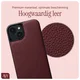 AVY Apple iPhone 14 / 13 Hoesje met Koord Haakjes MagSafe Leer Burgundy afbeelding 6