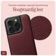 AVY Apple iPhone 14 Pro Hoesje met Koord Haakjes MagSafe Leer Burgundy afbeelding 7