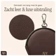 AVY Mini Telefoontasje / Phone Bag Pouch met Rits en Haakje Leer Chocolate afbeelding 2